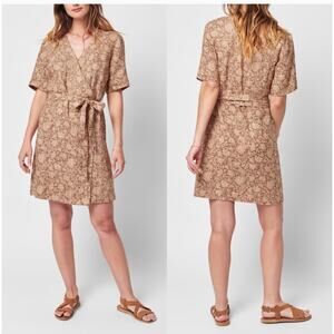 Faherty Ashley Linen Wrap Dress NWT